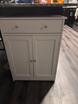 Armario bajo baño comedor 1 cajón 2 puertas blanco