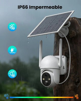 SIN ABRIR Cámara Solar Vigilancia Exterior Solar