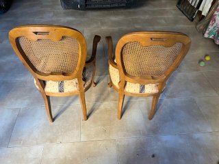 Sillas Isabelinas Madera y Rattan