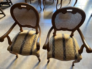 Sillas Isabelinas Madera y Rattan
