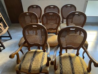 Sillas Isabelinas Madera y Rattan