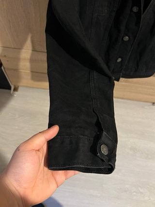 Chaqueta vaquera Bershka borreguito negra Talla S