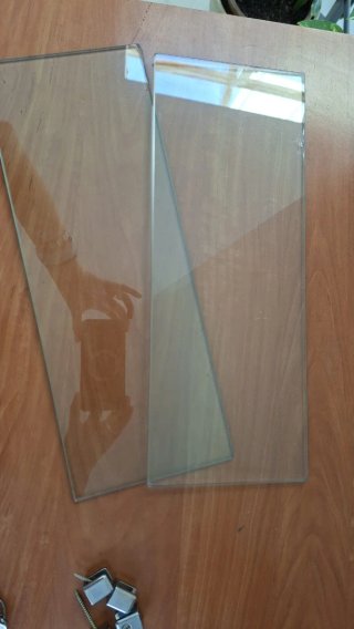 2 Repisas de Cristal 40 cm