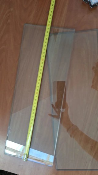 2 Repisas de Cristal 40 cm