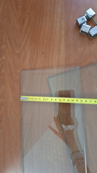 2 Repisas de Cristal 40 cm