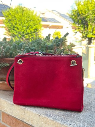 Bolso Parfois terciopelo rojo