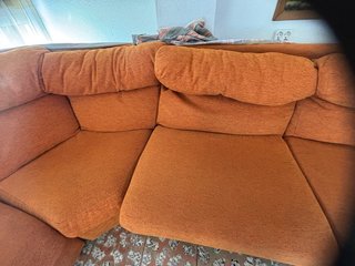 Sofá Rinconero Naranja Tela.
