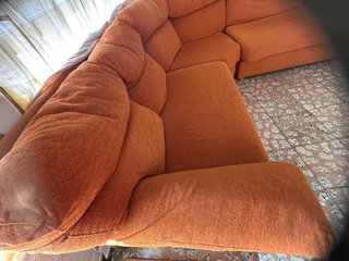 Sofá Rinconero Naranja Tela.