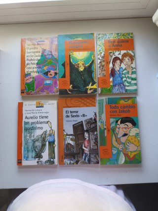 Lote  6 libros ( 4 alfaguara, 2 el barco de vapor)