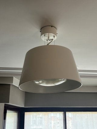 Lámparas Ikea Techo y Mesa Beige/Blanco
