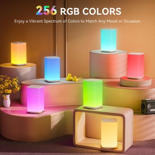 LÁMPARA MESITA NOCHE TÁCTIL RGB 4000MAH