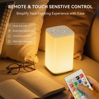 LÁMPARA MESITA NOCHE TÁCTIL RGB 4000MAH