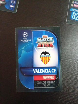 7 Cartas Valencia Topps Champions League 2019-20