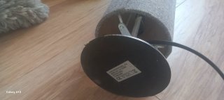 Lámpara de pie de tela gris