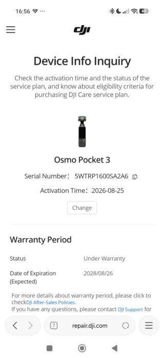 GARANTÍA DJI Osmo Pocket 3 Cámara Gimbal