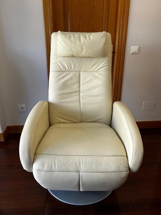 Sillón Relax Piel Giratorio y Reclinable