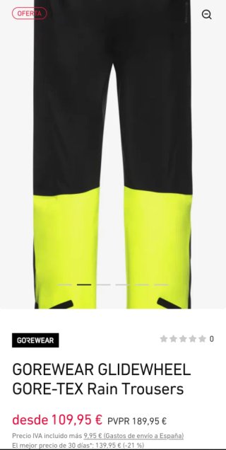 Pant. impermeable GoreTex Gorewear trekking, bike