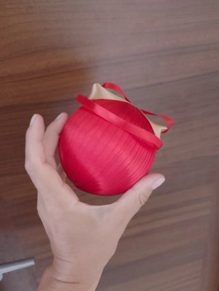 Pallina Natale Gnomo Ricamata - Joyeux Noël