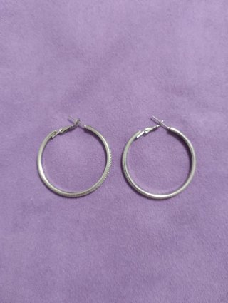 Pendientes aro plateados