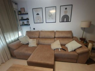 Sofá 3 plazas beige por mudanza