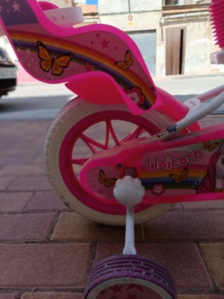 Bicicleta Infantil Unicornio Rosa 16