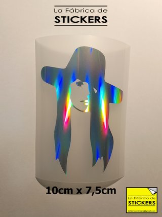 Pegatina Penelope 7,5x10cm Vinilo Corte