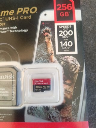 SanDisk Extreme PRO Micro SDXC 256 GB + Adaptador