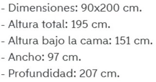 Cama alta IKEA Vitval