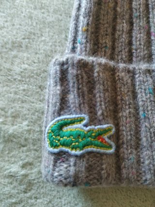 Gorro Lacoste gris multicolor