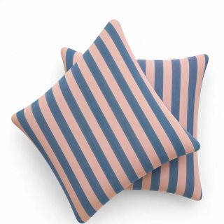 Pack 2 Cojines Rayas Azul y Rosa 45x45cm