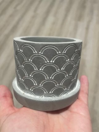 Maceta mini de piedra gris