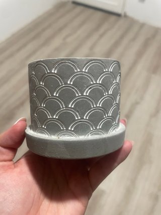 Maceta mini de piedra gris