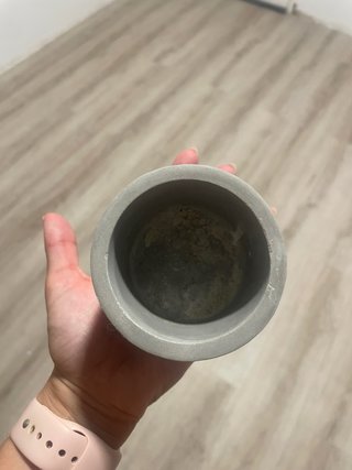 Maceta mini de piedra gris