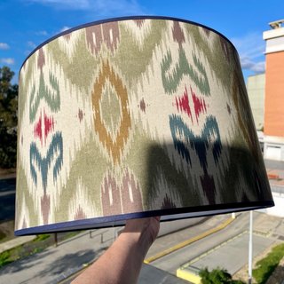 Pantalla Lámpara Estampado Ikat