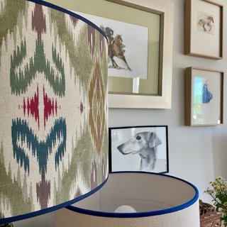 Pantalla Lámpara Estampado Ikat