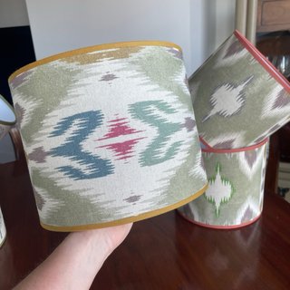 Pantalla Lámpara Estampado Ikat
