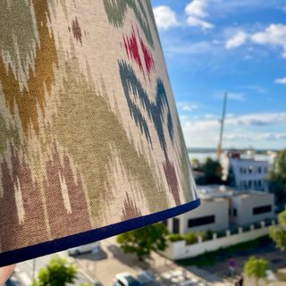 Pantalla Lámpara Estampado Ikat