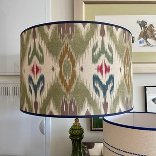 Pantalla Lámpara Estampado Ikat