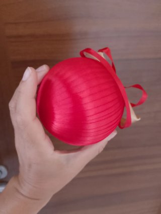 Pallina Natale Gnomo Ricamata Joyeux Noël