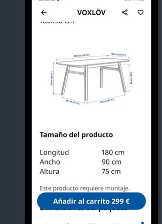Tavolo Voxlov in legno di bambù IKEA