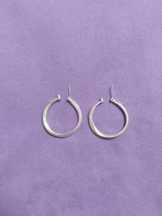Pendientes aro plateados