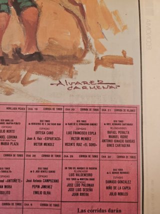 Cartel taurino de la feria de San Isidro año 1988