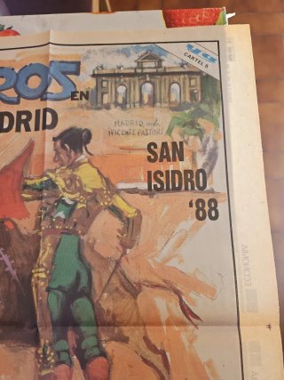 Cartel taurino de la feria de San Isidro año 1988