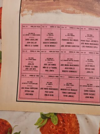Cartel taurino de la feria de San Isidro año 1988