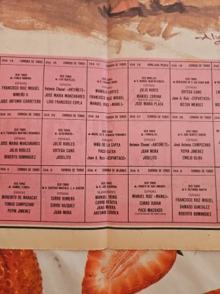 Cartel taurino de la feria de San Isidro año 1988