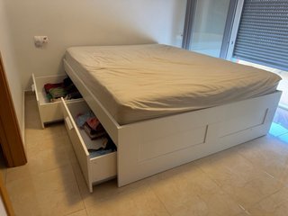 Cama IKEA 160x200 con 4 cajones *Incluye colchón*