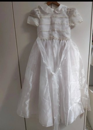 Traje de comunión blanco con zapatos