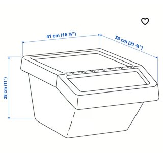 2 Cajas de plástico Ikea blanca (7 e.cada una)