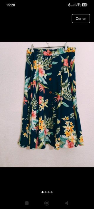 Falda larga estampada floral