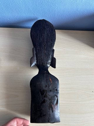 Busto Africano Tallado a Mano Ébano